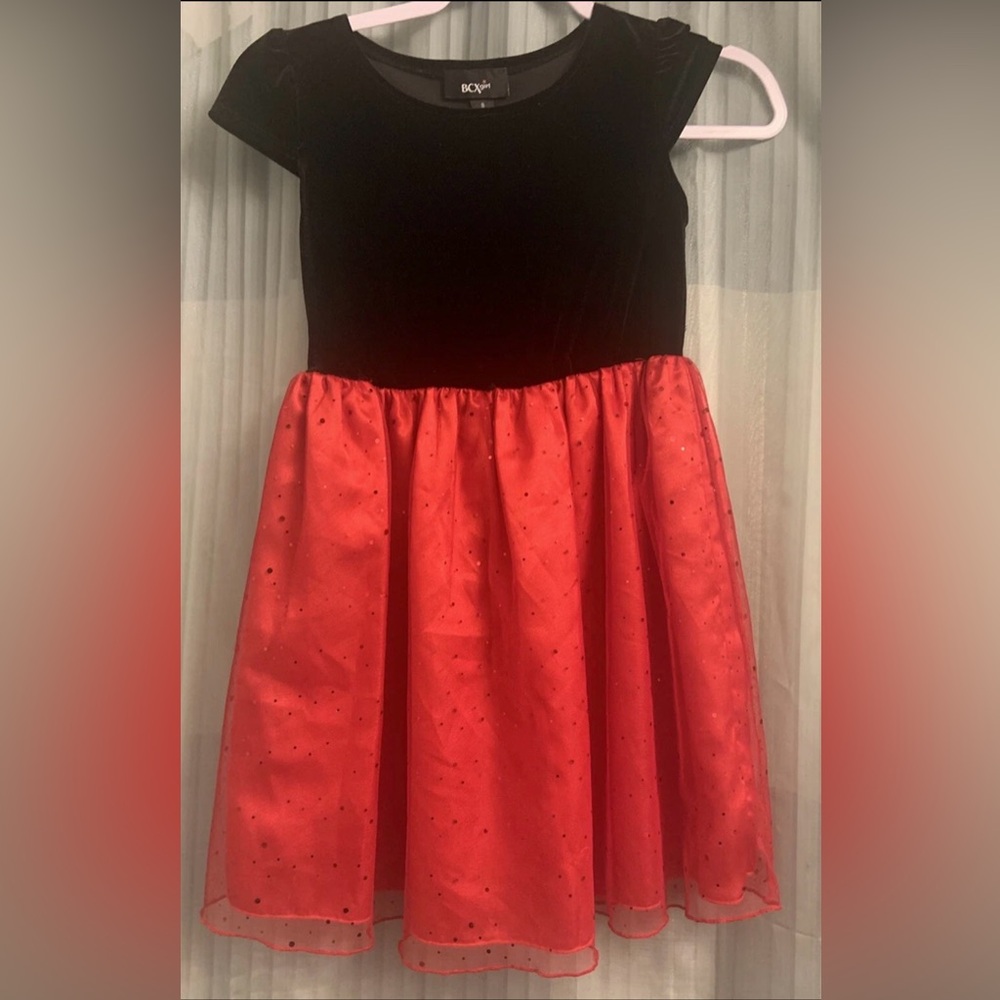 BCX Elegant Black and Red Formal Dress for Kids